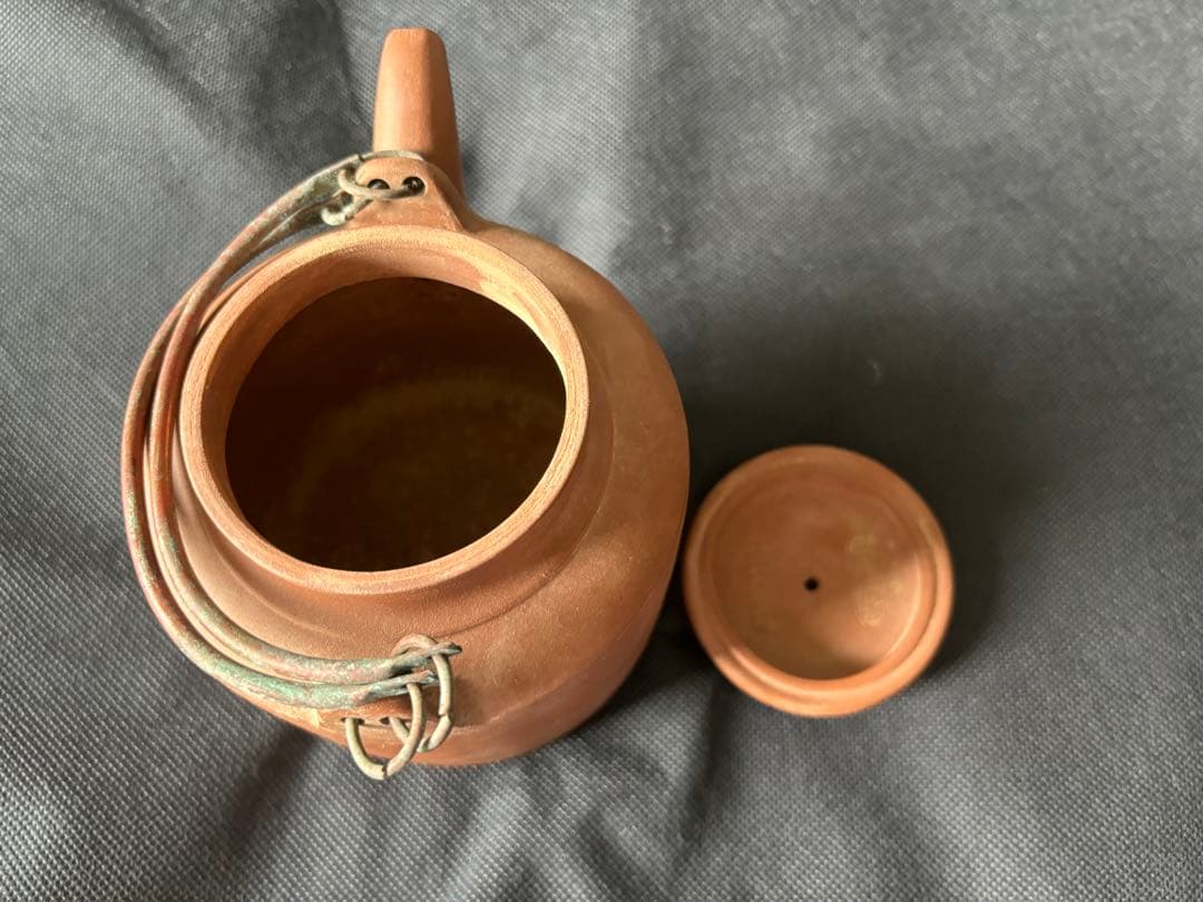 中国古美術品　急須　紫砂茶器 「二号直形壺」在銘