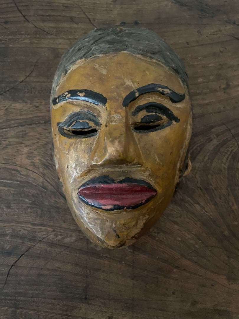 木製 行道面 プリミティブ マスク アジア仮面 アフリカ セヌフォ