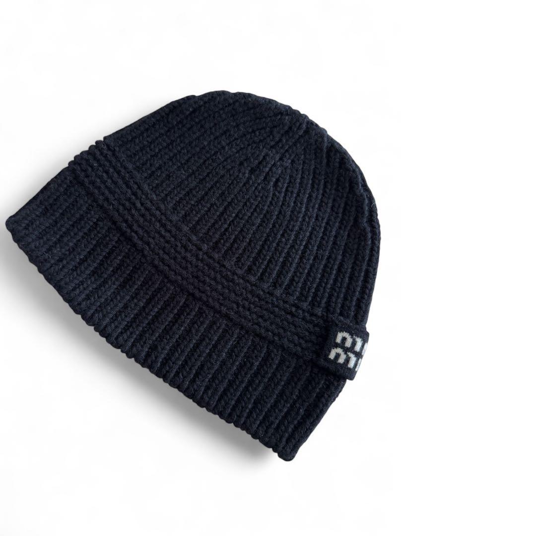 mishunさま専用　MIUMIU ミュウミュウ ニット帽/ビーニー　Black