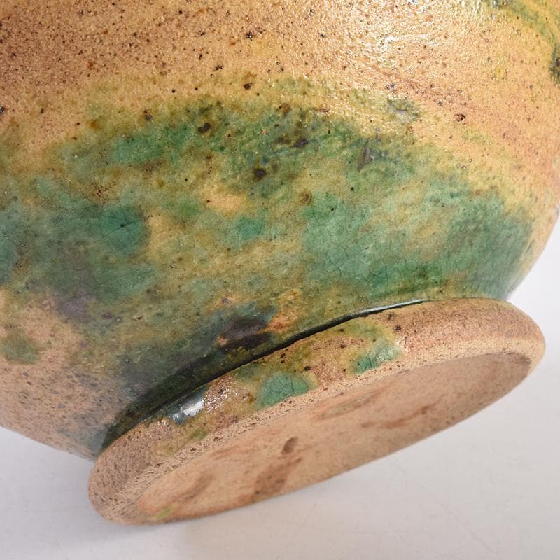 桂又三郎極め　伊賀焼　古伊賀　藤堂伊賀　初代　岡本定八作　水呑茶碗　VR8895