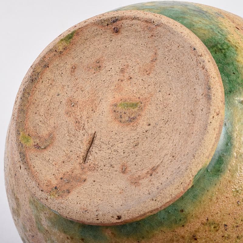 桂又三郎極め　伊賀焼　古伊賀　藤堂伊賀　初代　岡本定八作　水呑茶碗　VR8895