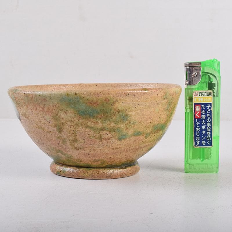 桂又三郎極め　伊賀焼　古伊賀　藤堂伊賀　初代　岡本定八作　水呑茶碗　VR8895