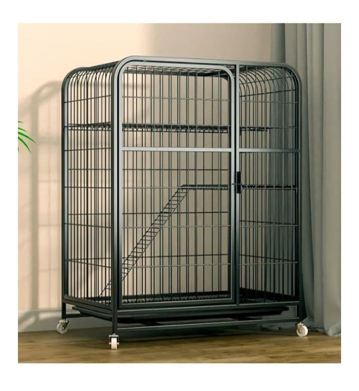 DOG WooF 猫用ケージ 3段 ブラック つ328