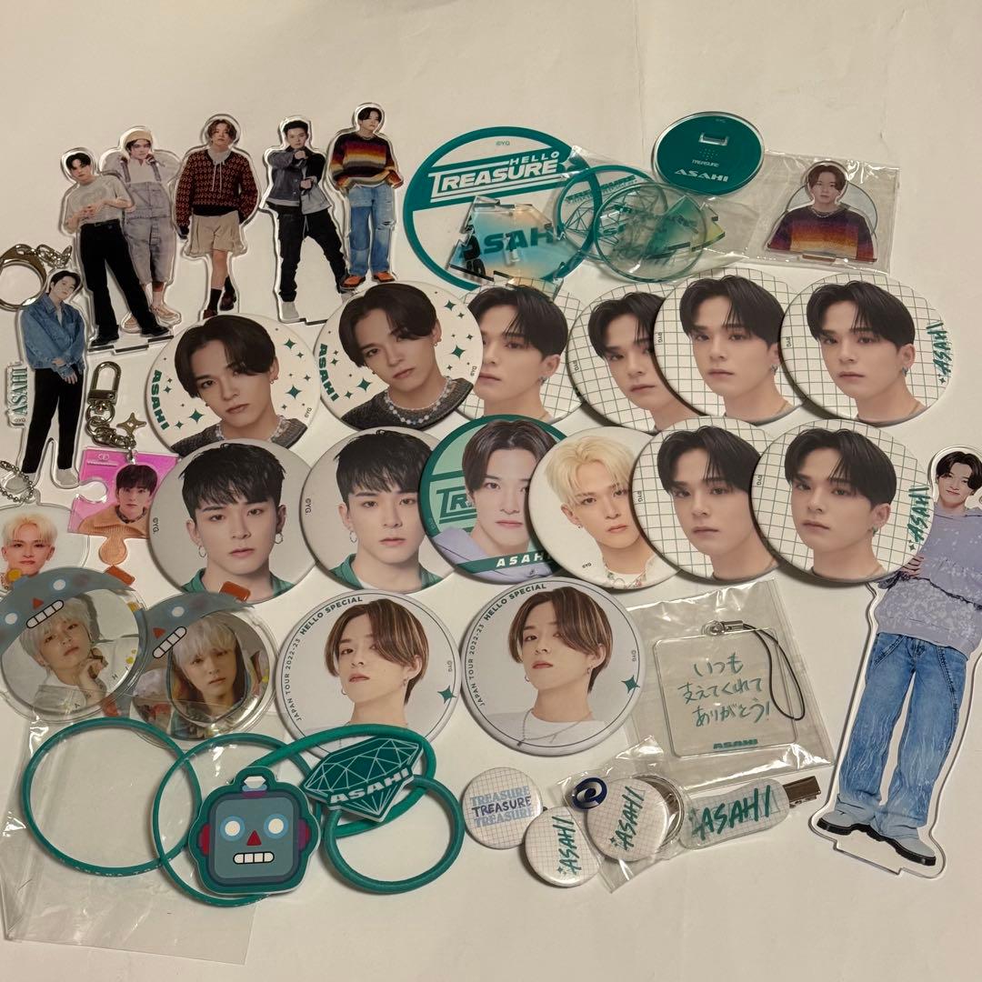 【TREASURE】アサヒ 缶バッジ アクスタ セット