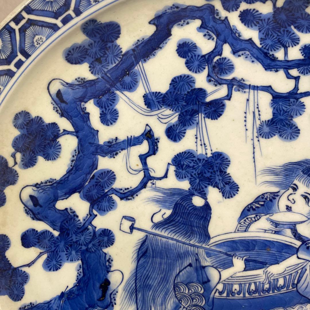 古伊万里酒呑童子図大皿