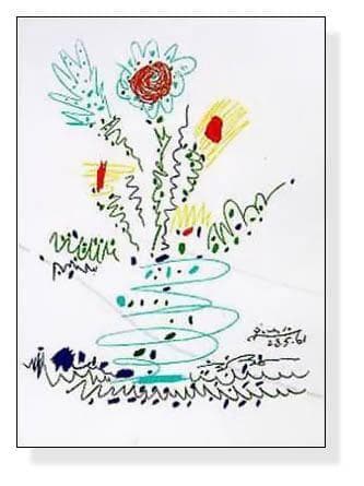 額装済/サマーブーケ/パブロ ピカソ/ポスター/アート/インテリア