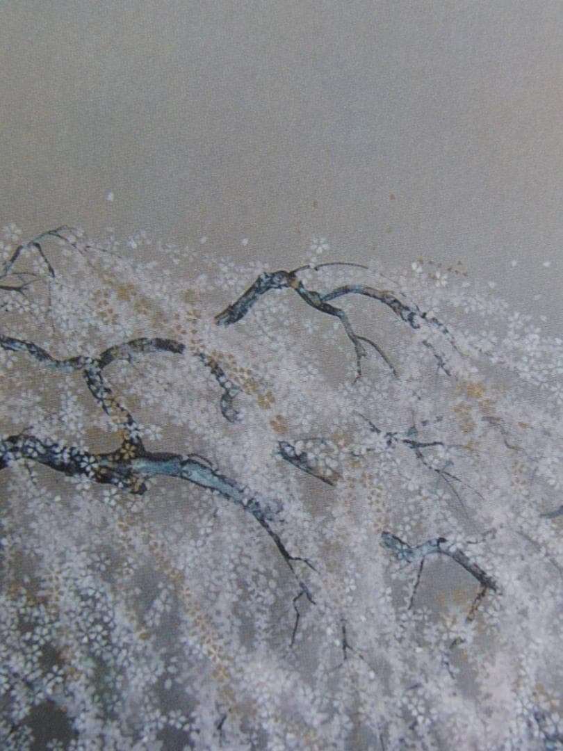 浜田泰介、【富士と桜】、希少な額装用画集より、状態良好、新品額装付