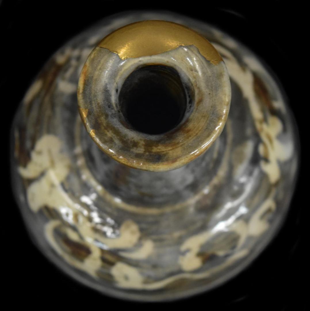 磁州窯花瓶 茶道具 箱付 Kintsugi Edo 24カラット WWTT156