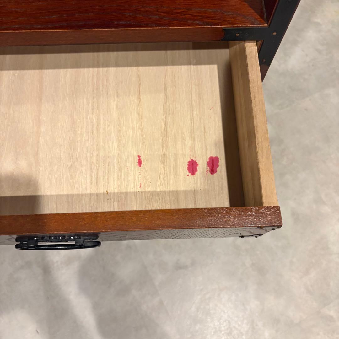 福島民芸　民芸家具　電話台　6段チェスト