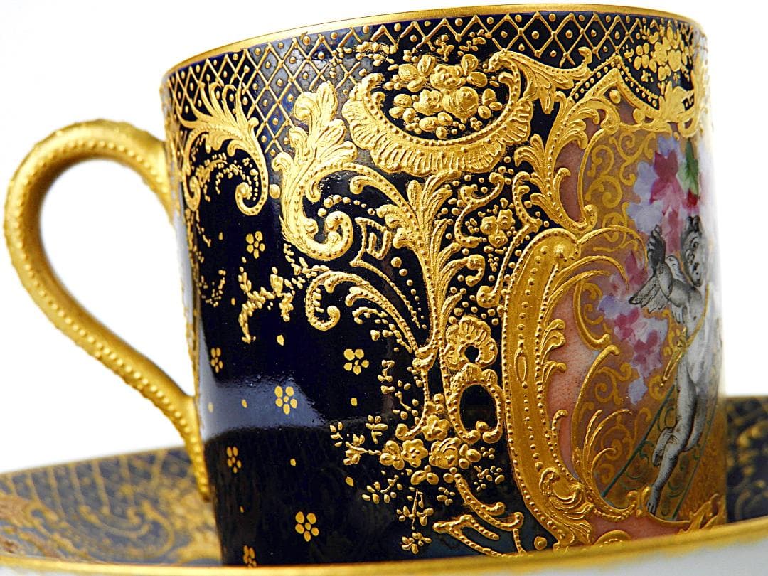 アビランド リモージュ 金彩天使絵 カップ ソーサー