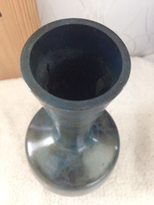 祥雲堂 鋳銅 花瓶 花入