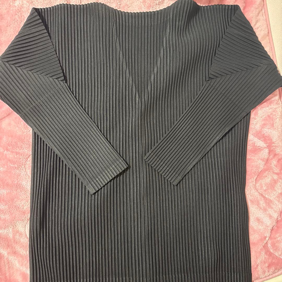 【新品】オムプリッセ BASICS カーディガン 黒 サイズ3