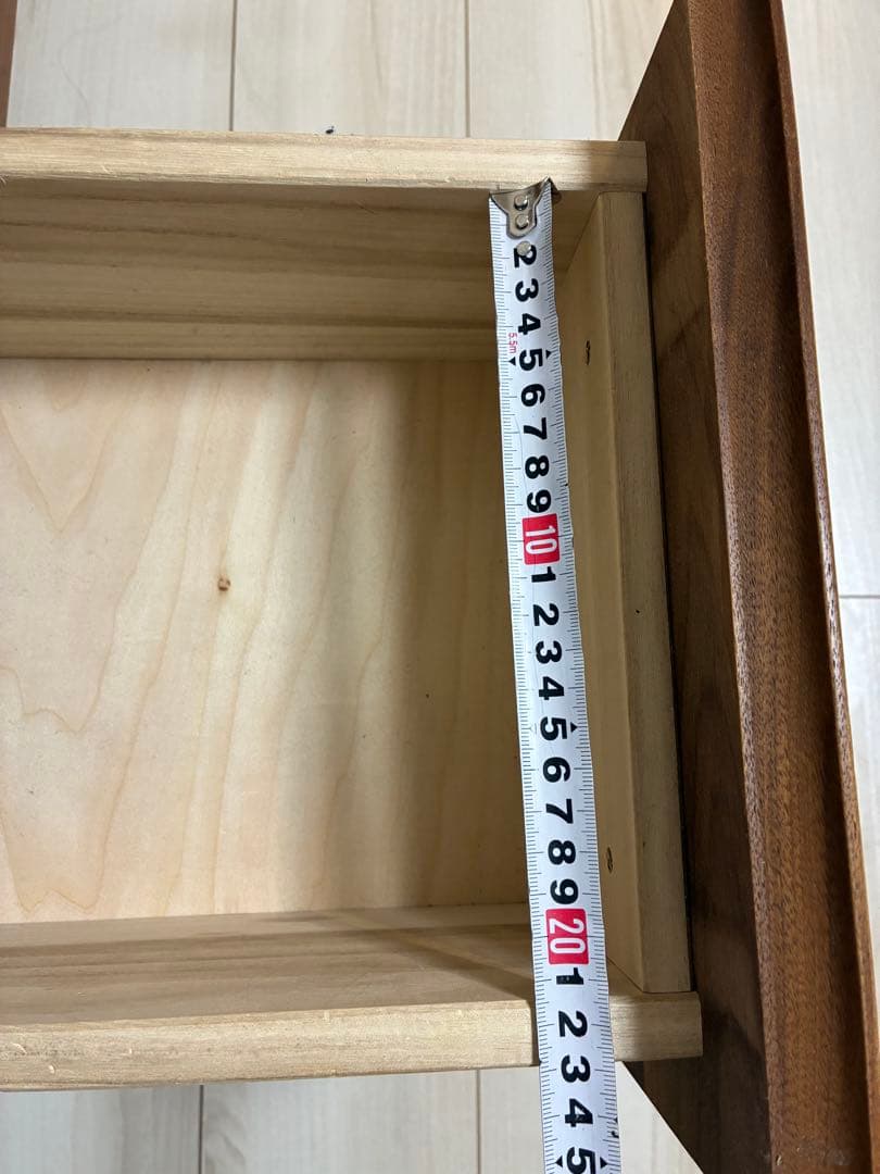 ウォールナット　木製テレビ台 引き出し付き