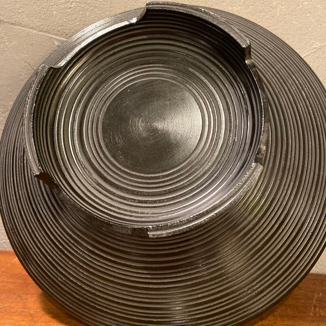 昭和レトロ 高足 菓子盆 インテリアトレイ 漆器 天然木 独楽塗り 伝統工芸