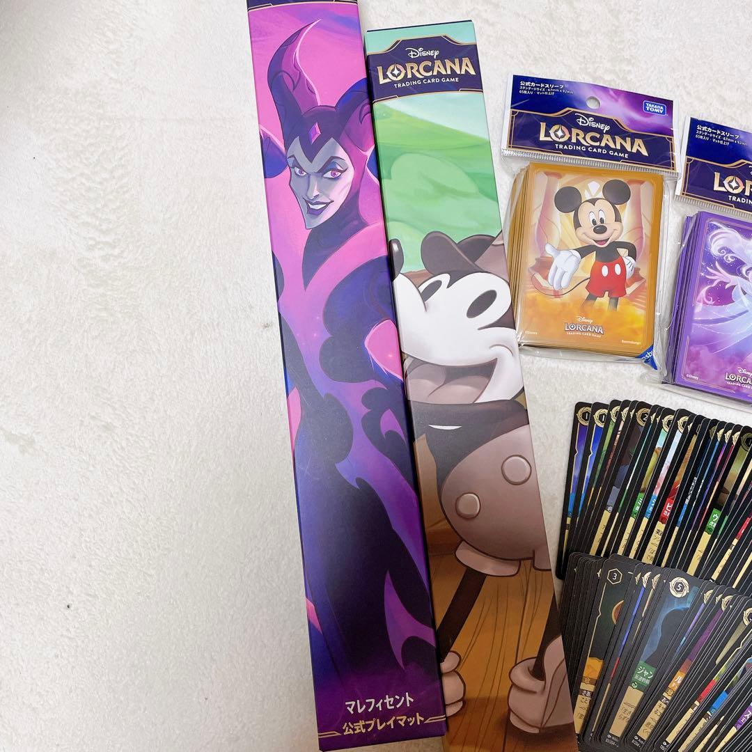 ディズニー　ロルカナ　LORCANA カード　カードスリーブ　プレイマットセット