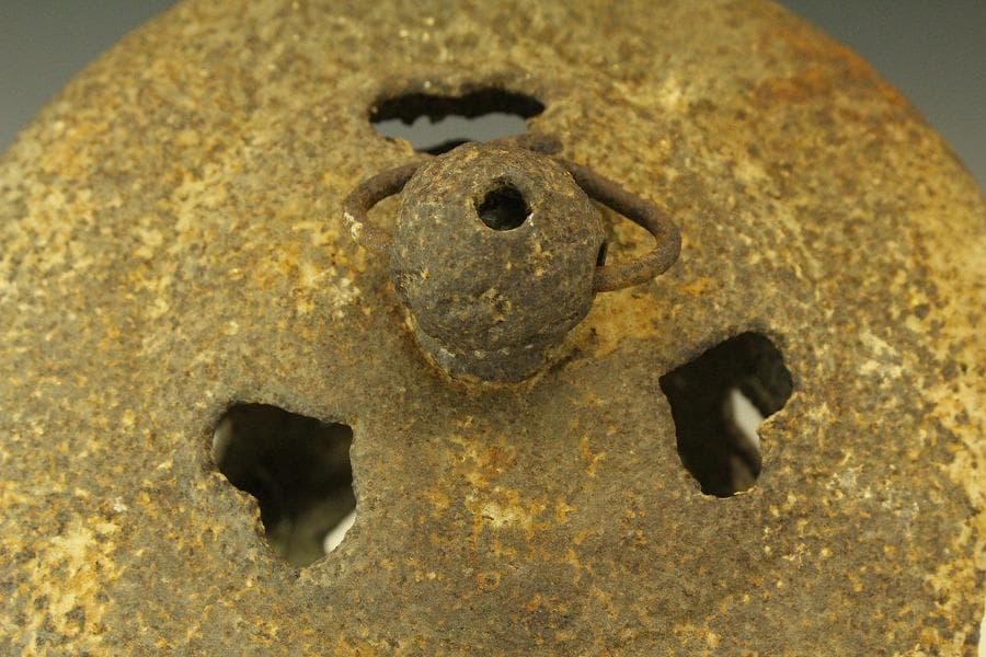 吊り灯籠 時代 詫び寂 鉄灯籠 高28cm 庭道具(LC623)