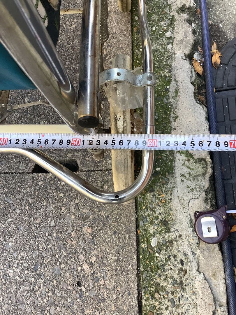 アンティーク 昭和レトロベビーカー ペットカー青とクリーム色