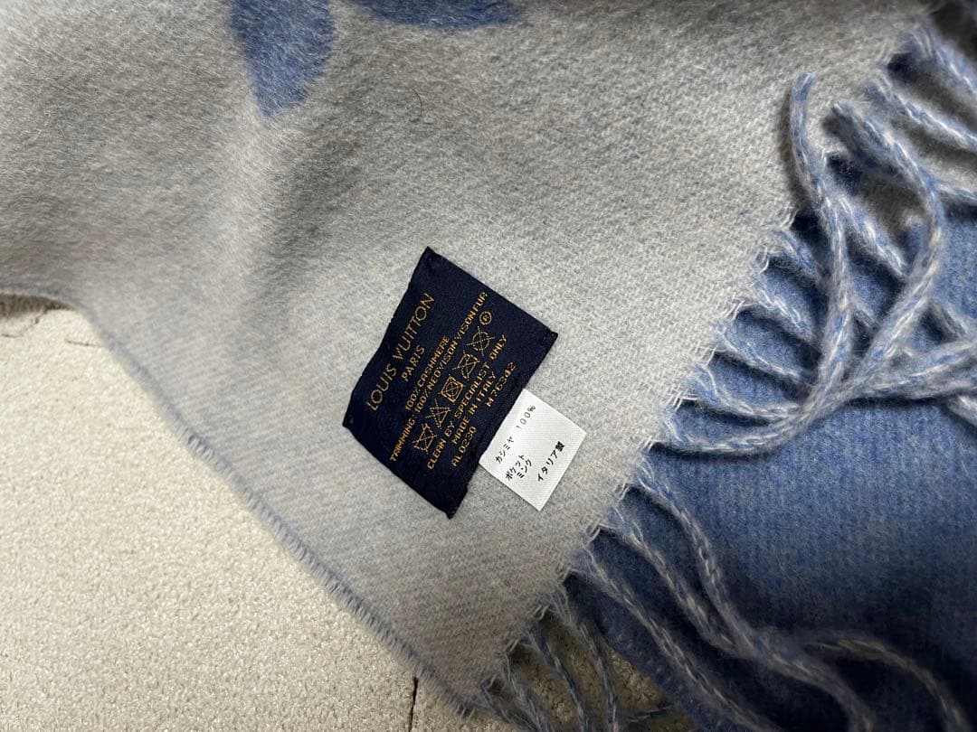 ヴィトン エシャルプコールドレイキャビック マフラー カシミヤ×ミンク