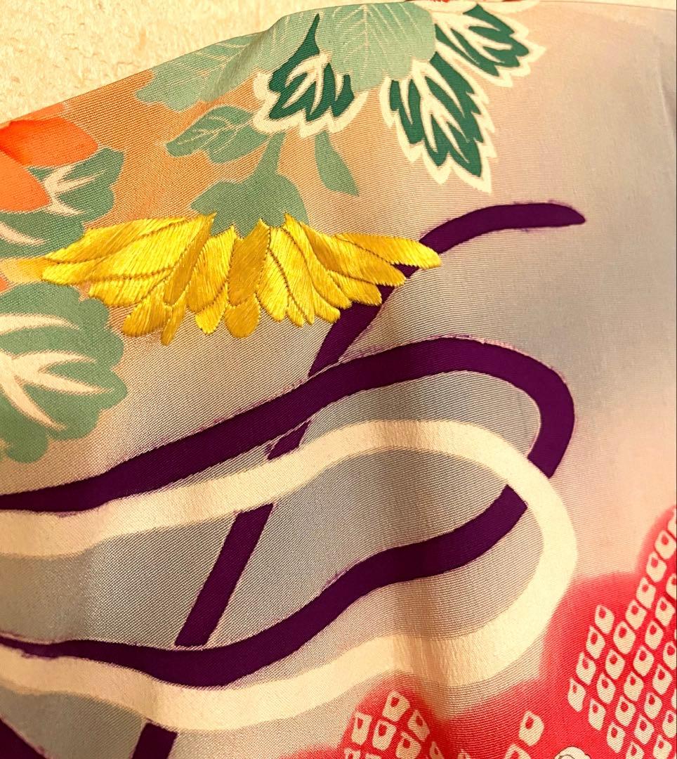 即購入OK！美品！豪華アンティーク振袖　刺繍が美しい