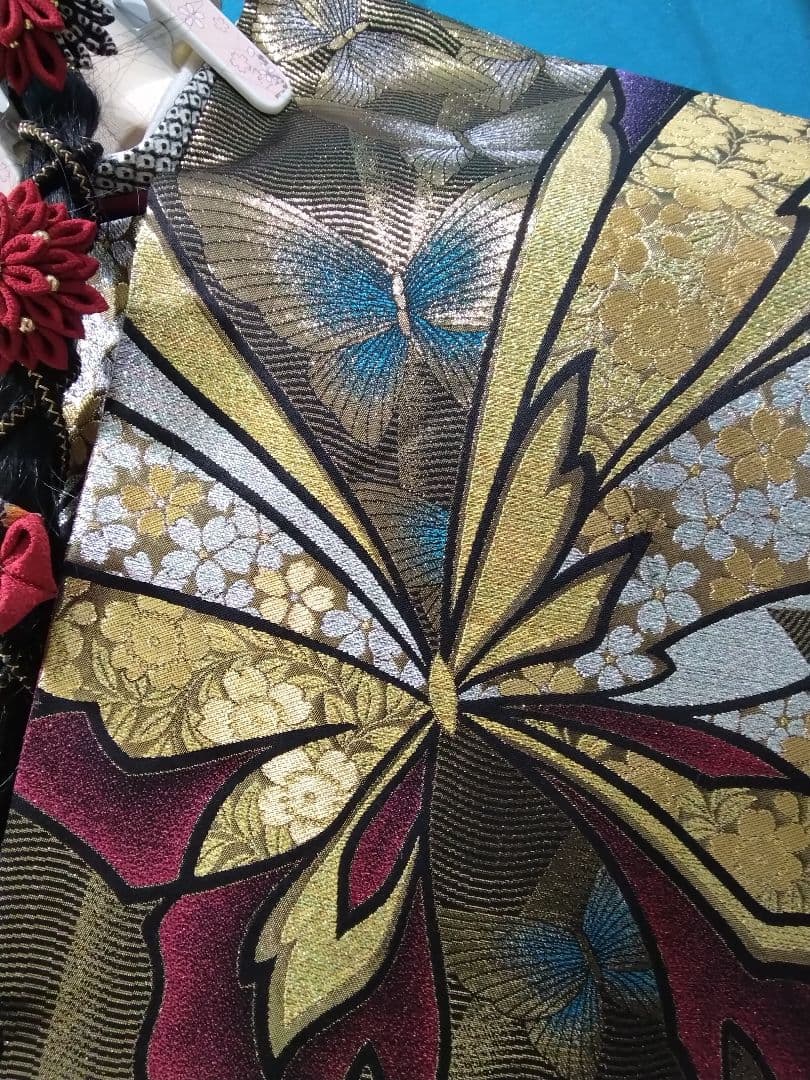 振袖フルセット、正絹総絞り、成人式、重ね衿、帯揚げ帯締め、西陣袋帯、長襦袢