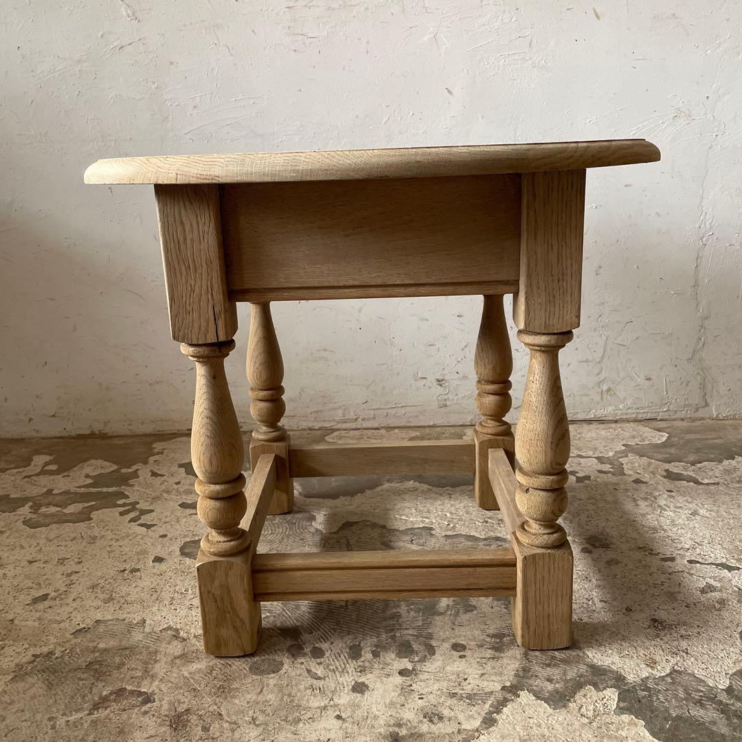 年末・年始SALE ビンテージ ラウンドサイドテーブル 剥離