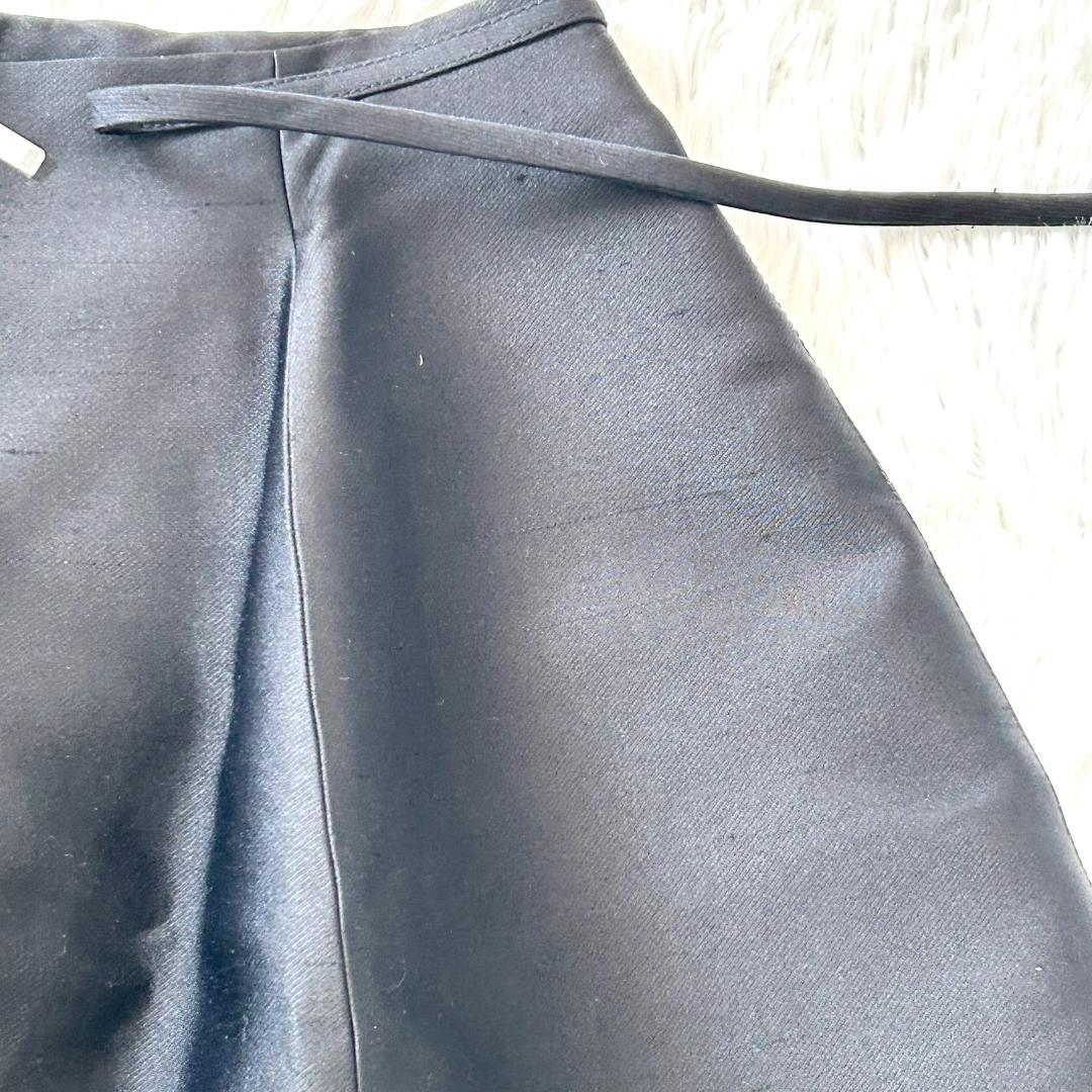 ルイヴィトン　現行　スカート　フレア　黒　シルク混　３８　M　レディース