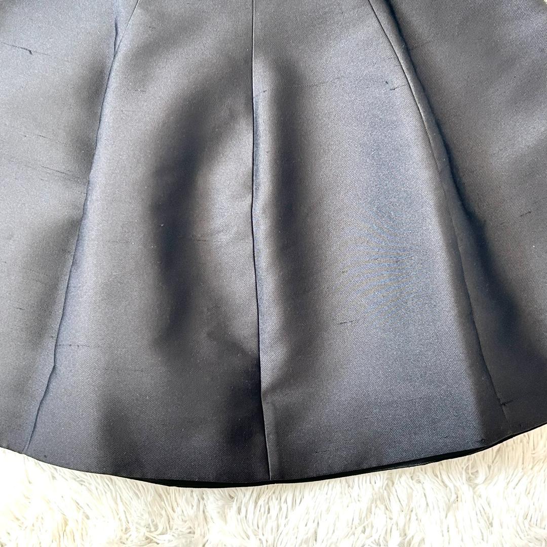 ルイヴィトン　現行　スカート　フレア　黒　シルク混　３８　M　レディース