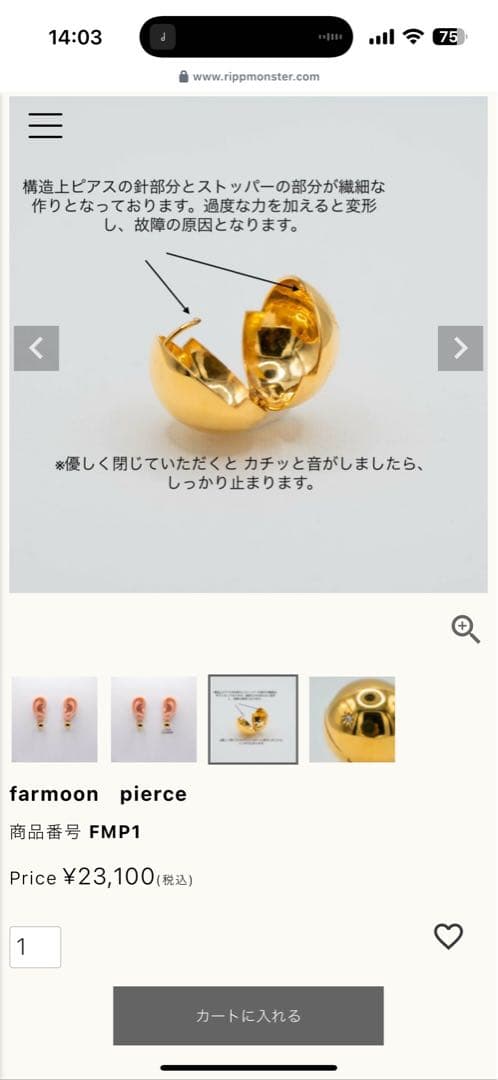 ⭐︎くまこ様⭐︎ rippmonster farmoon pierce