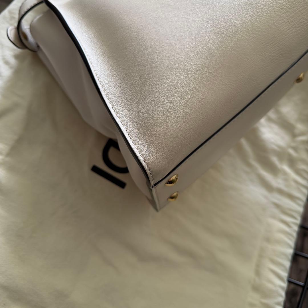 FENDI ピーカブー レギュラー モンスター パイソン アイボリー ショルダー