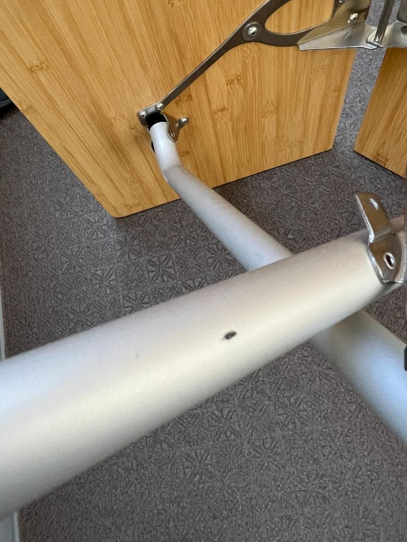 （美品）ワンアクションテーブルロング竹 　LV-015TR