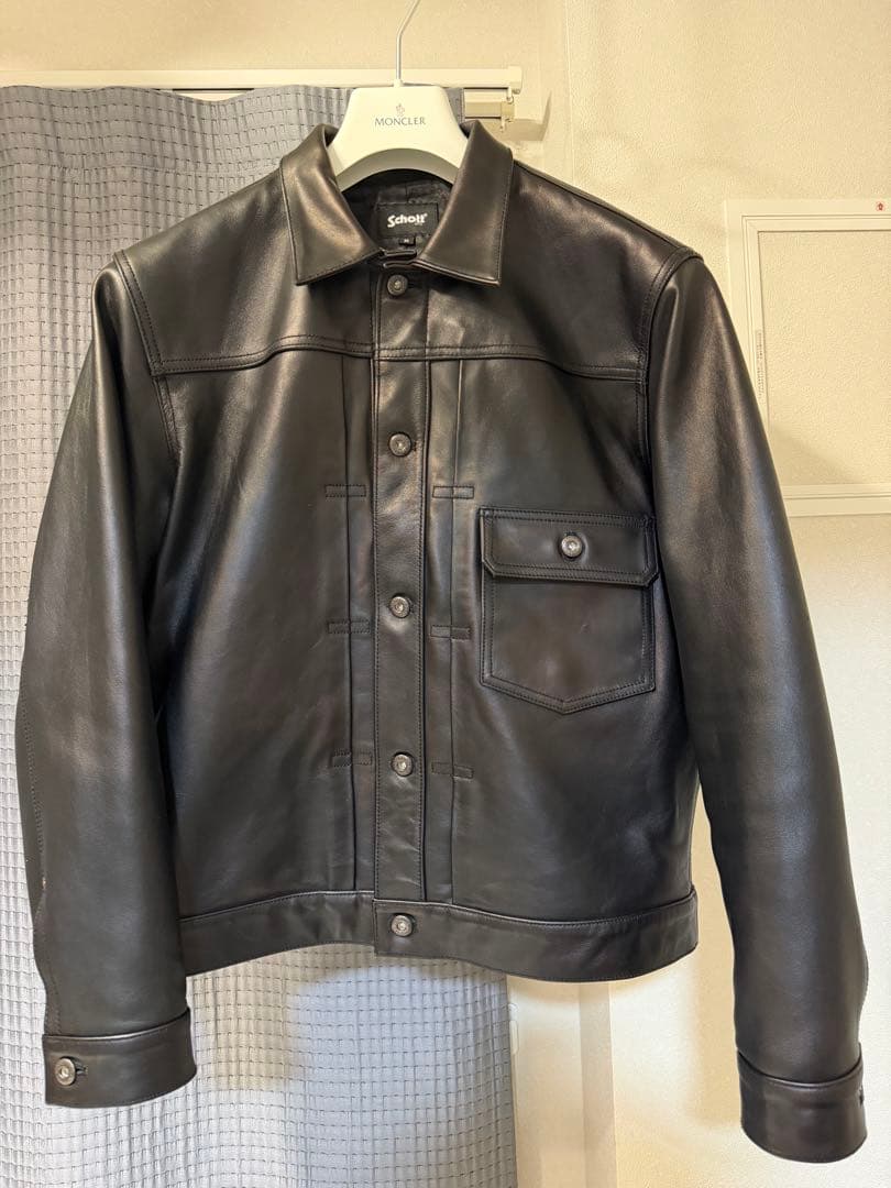 Schott ショット シープレザー 1st トラッカージャケット 革ジャン