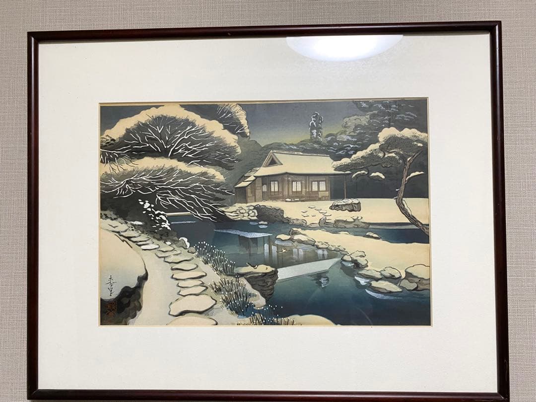 大野麥風　大野麦風　木版画