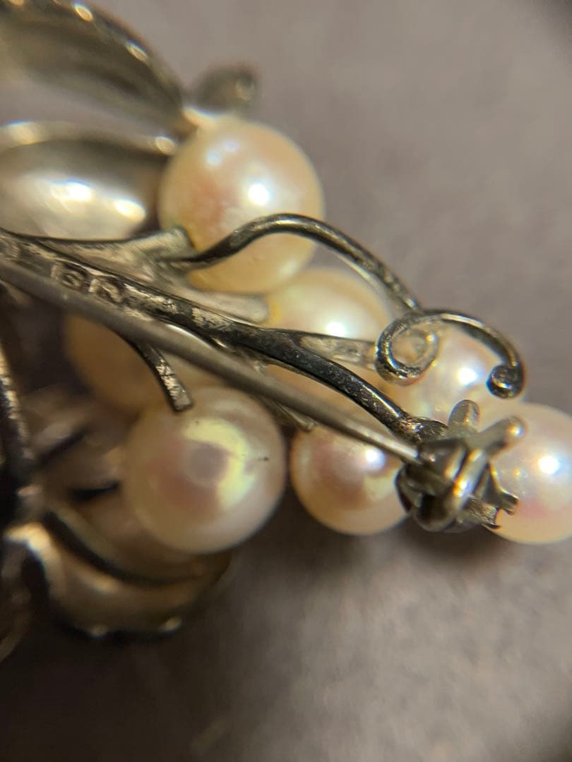 ミキモト　MIKIMOTO ぶどう　ブローチ　925【未使用】