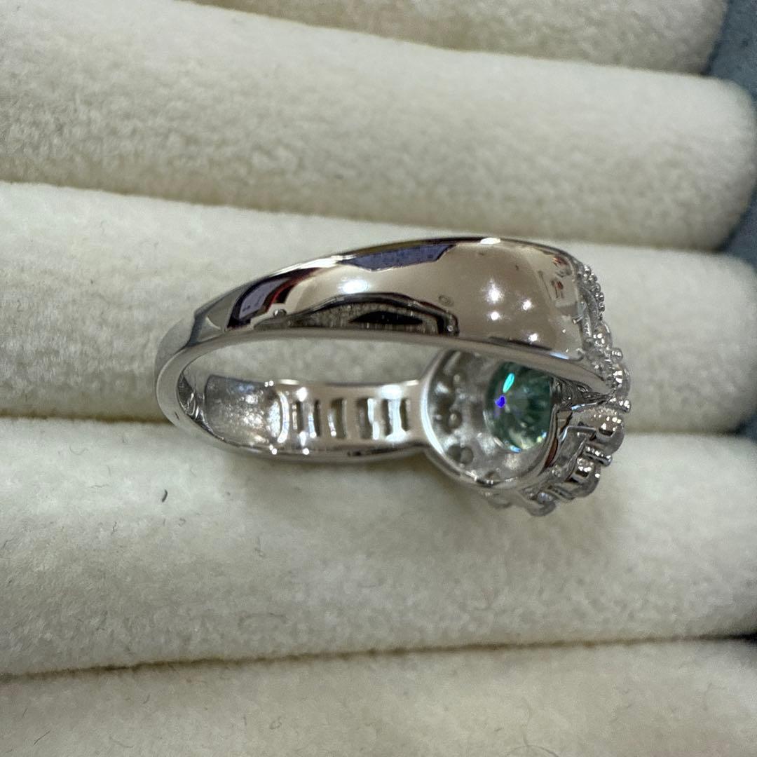 12号 2ct フルダイヤ ブルーサファイア ダイヤモンド ハーフエタニティ