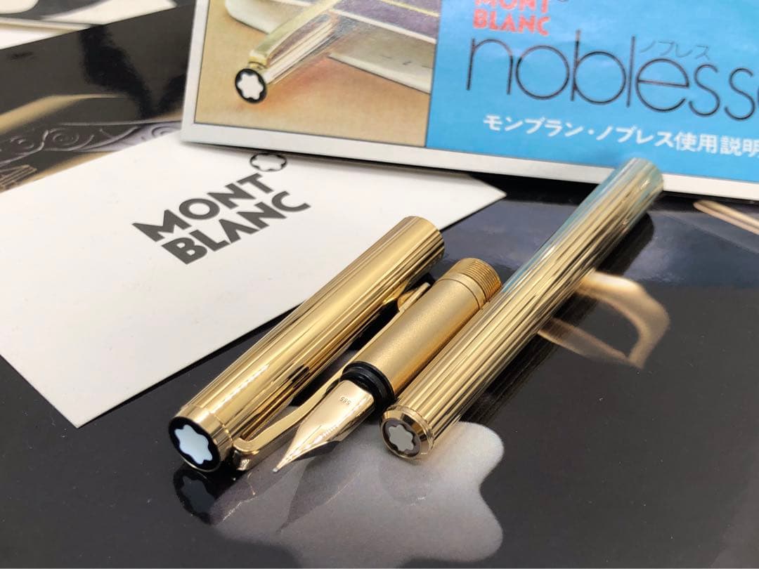 モンブラン　★金運を呼ぶ総金張り未使用に近い価値の高い逸品！ノブレスNo1147
