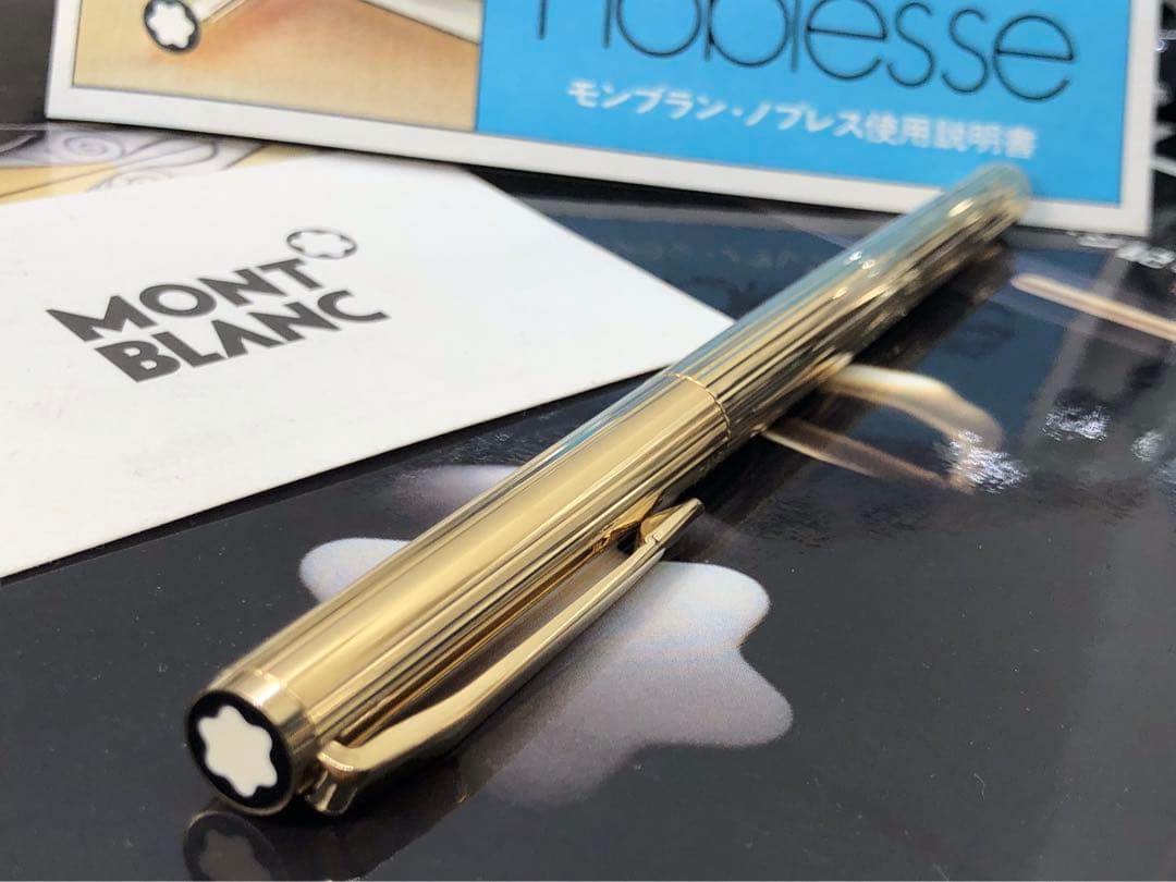 モンブラン　★金運を呼ぶ総金張り未使用に近い価値の高い逸品！ノブレスNo1147