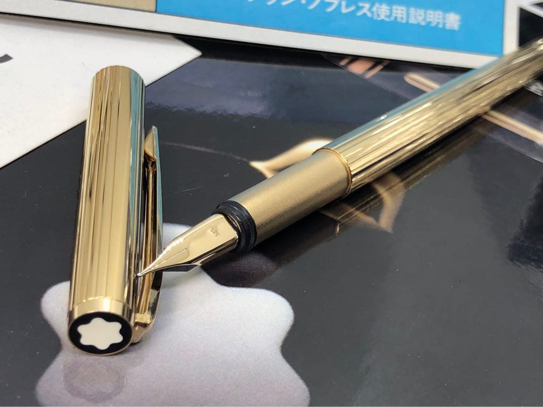 モンブラン　★金運を呼ぶ総金張り未使用に近い価値の高い逸品！ノブレスNo1147