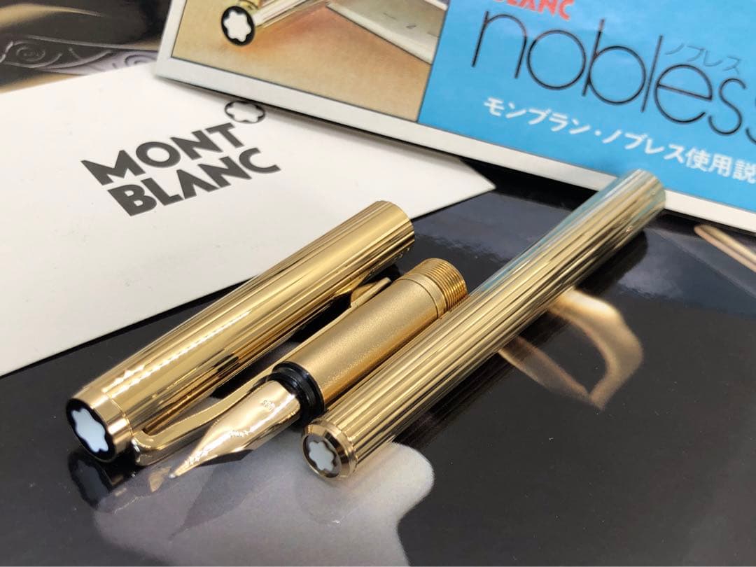 モンブラン　★金運を呼ぶ総金張り未使用に近い価値の高い逸品！ノブレスNo1147