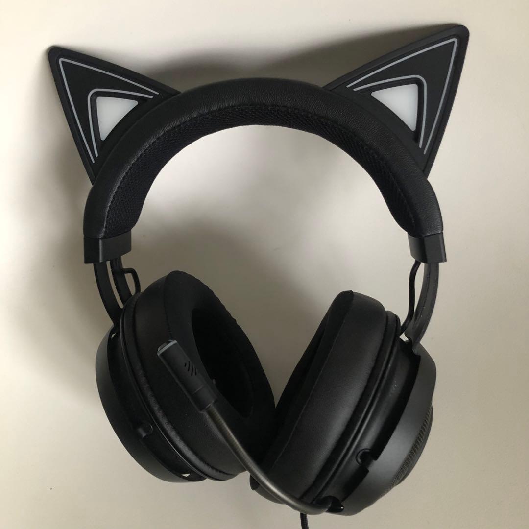 Razer Kraken Kitty ゲーミングヘッドセット 猫耳 ブラック