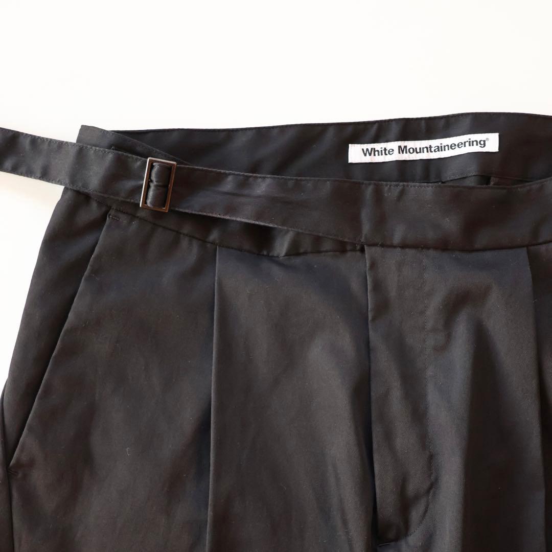 White Mountaineering ホワイト テーパード 1タックパンツ
