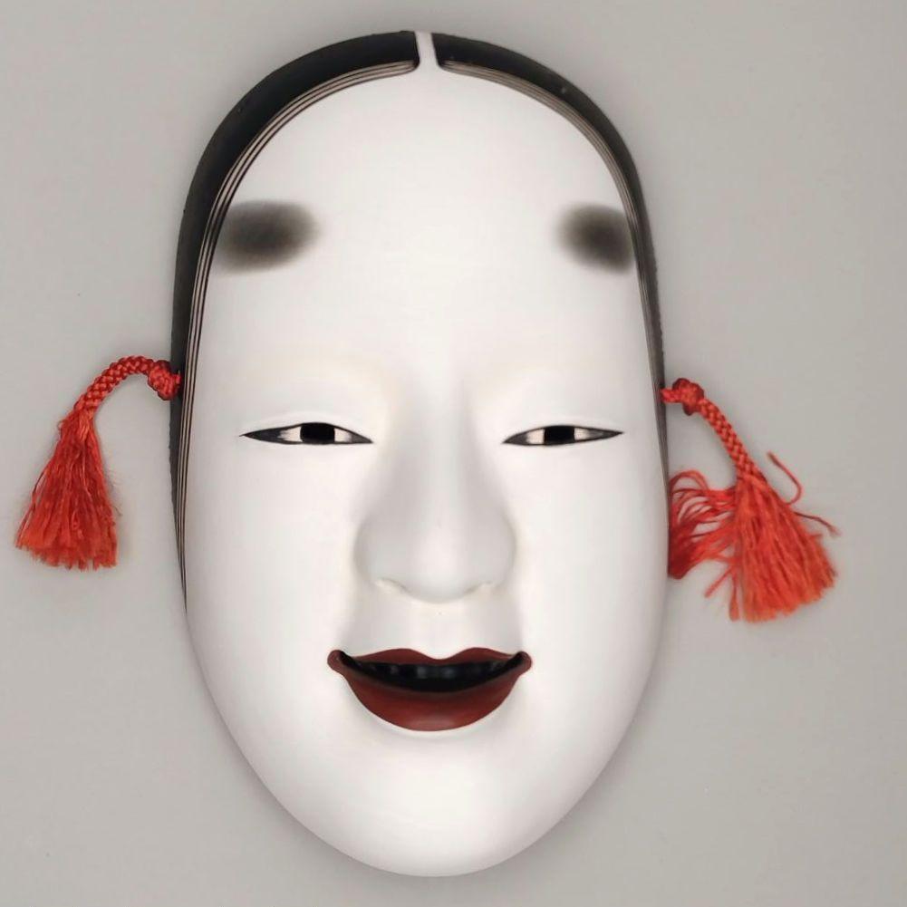 能面（翁面 小面）セット　壁掛用土台板付　面の長さ20㌢前後　仙台伝統工芸品