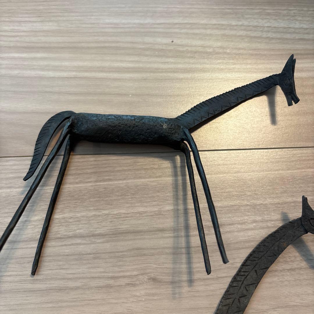 金属製動物彫刻 4点セット