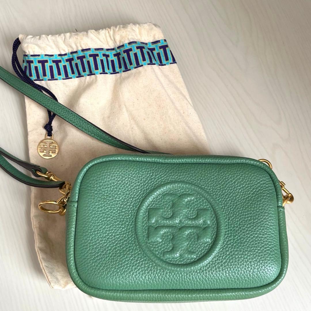 【Tory Burch ペリー ボンベ】グリーンショルダーバッグ