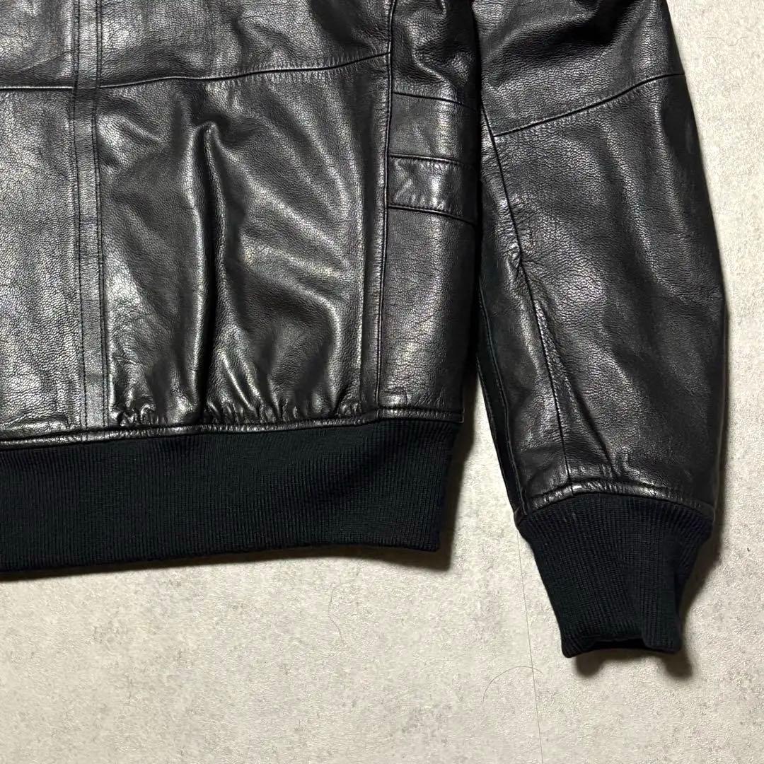 E.Z. BY ZEGNA ゼニア　レザージャケット ライダース　ブルゾン　L