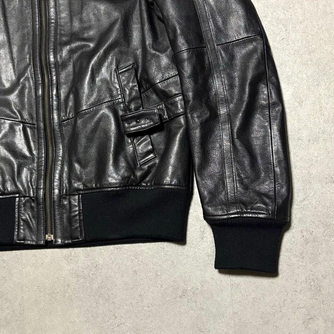 E.Z. BY ZEGNA ゼニア　レザージャケット ライダース　ブルゾン　L