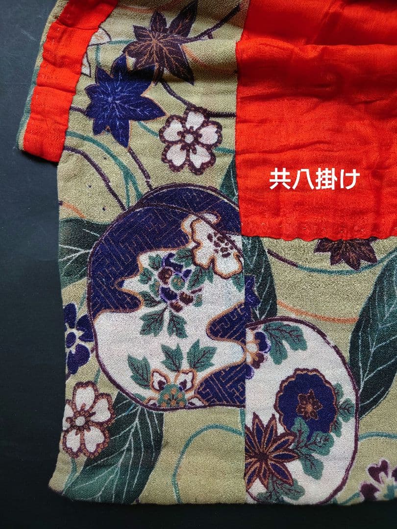 縮緬　大正時代　子ども着物　正絹　アンティーク