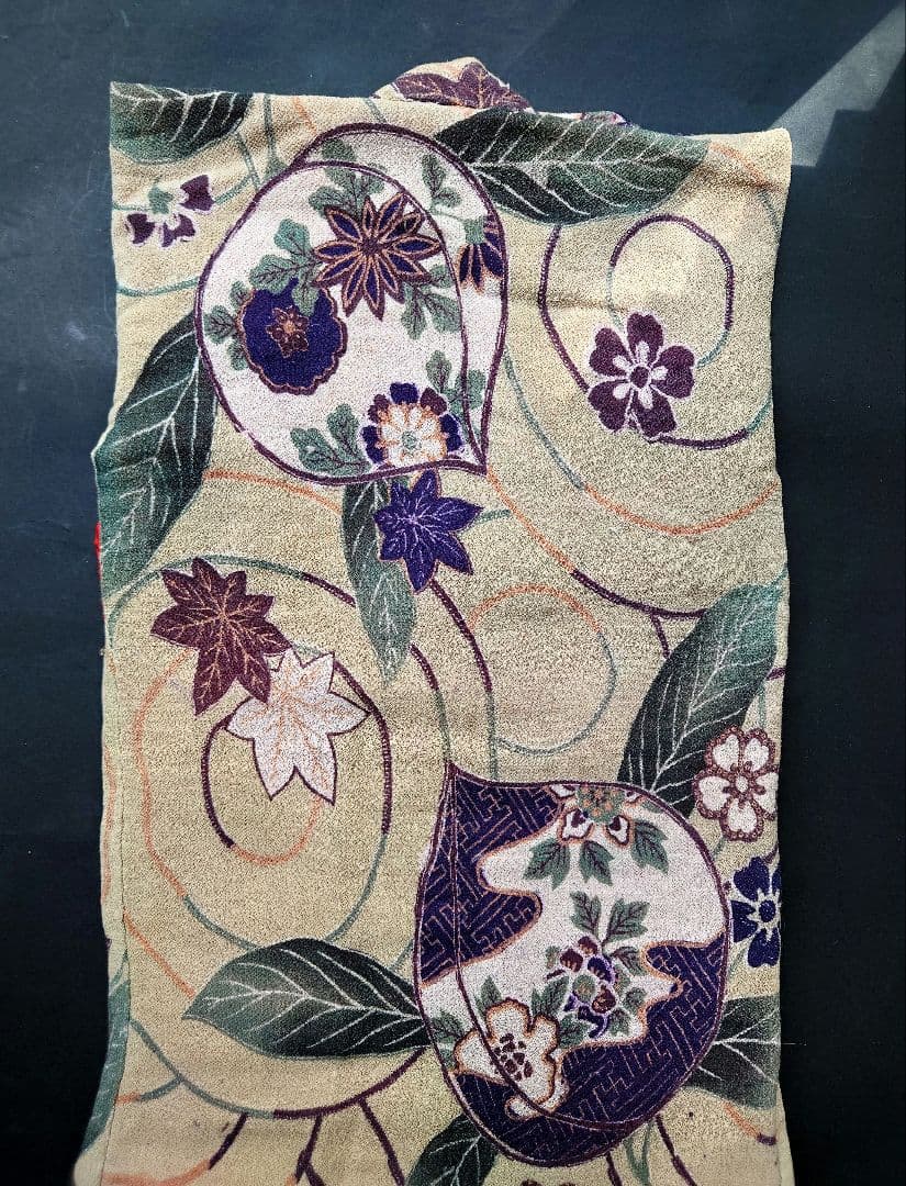 縮緬　大正時代　子ども着物　正絹　アンティーク