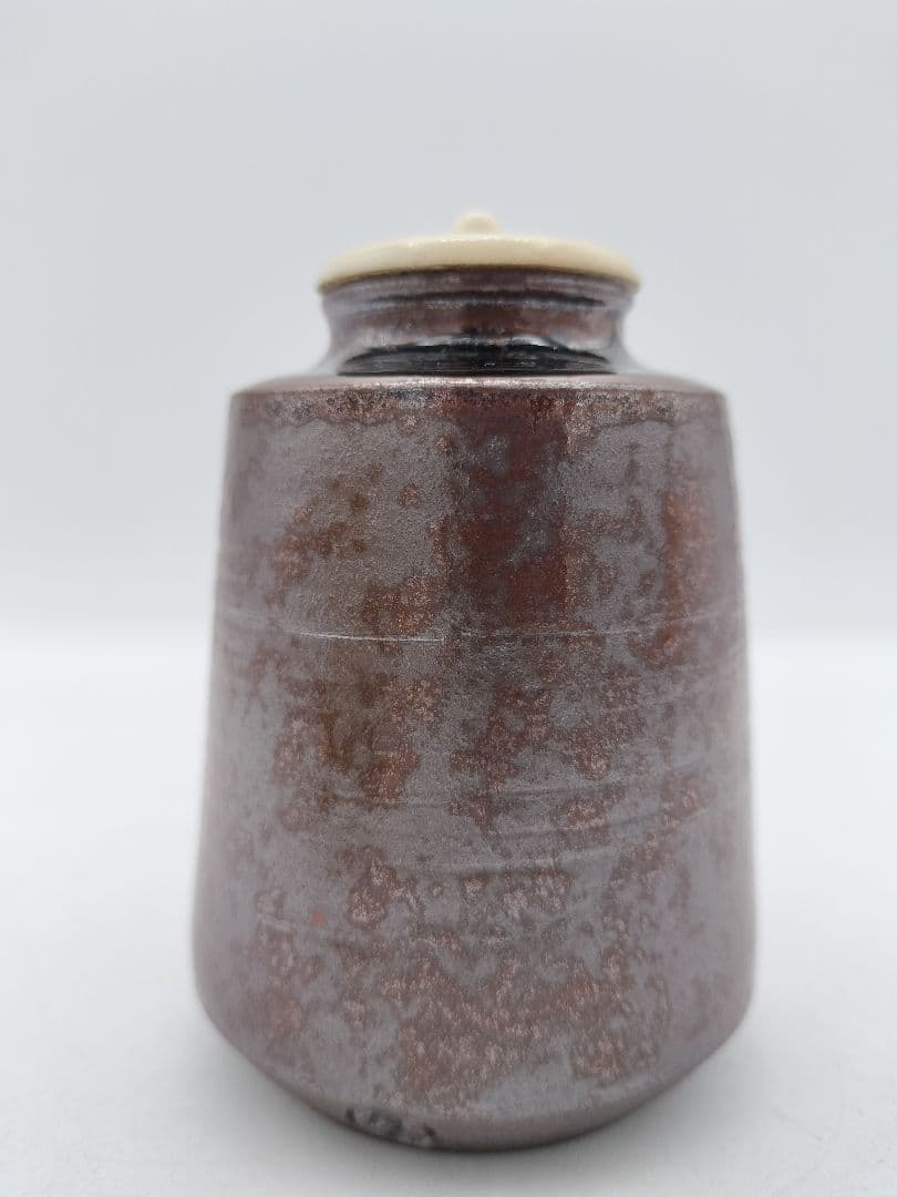 【のりこ 】c534 【新品・未使用】茶入 中興名物　瀬戸金華山 広沢写