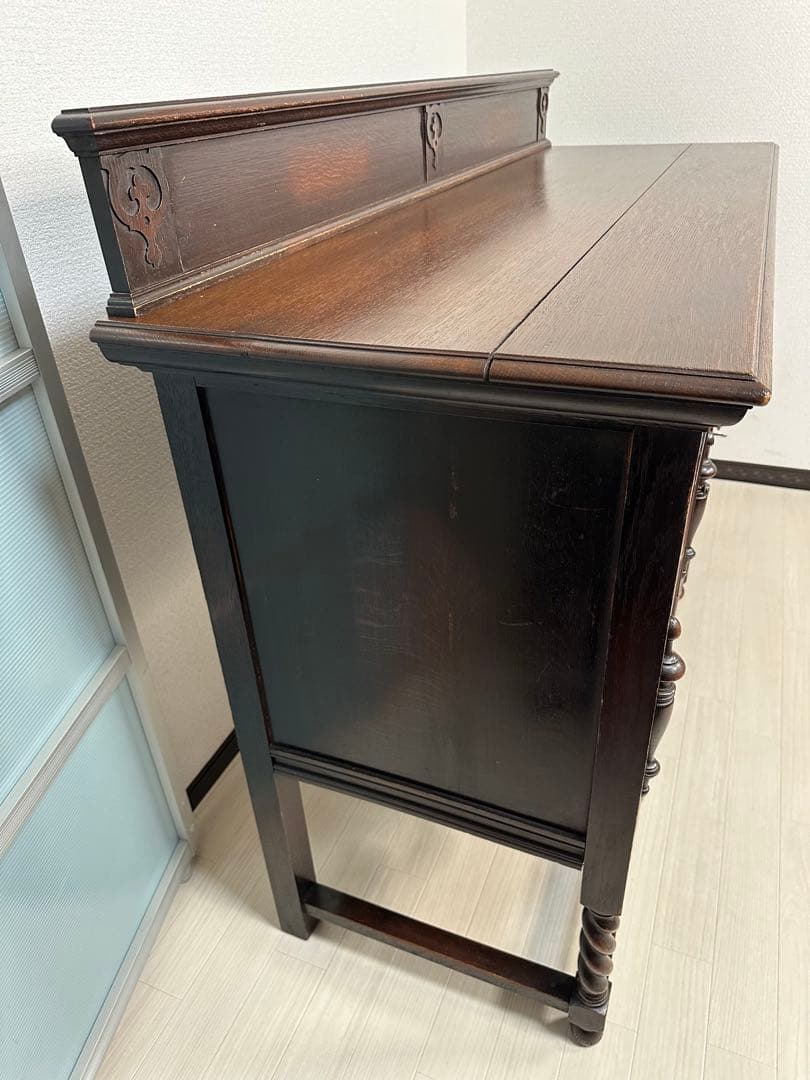 英国 イギリス アンティーク サイドボード キャビネット ツイストレッグ i0※