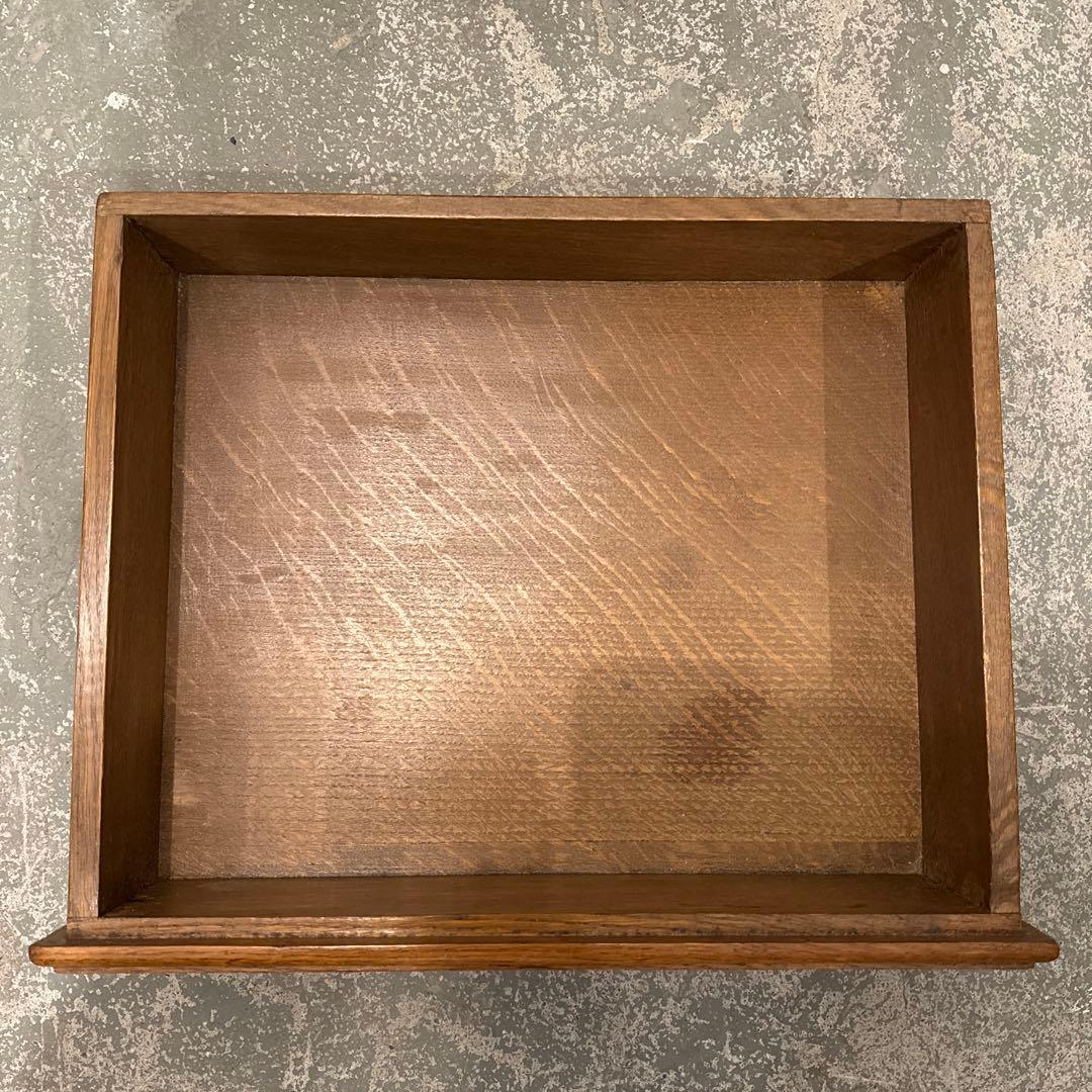 年末年始saleヴィンテージ　木製サイドテーブル　引き出し／扉収納付き　1